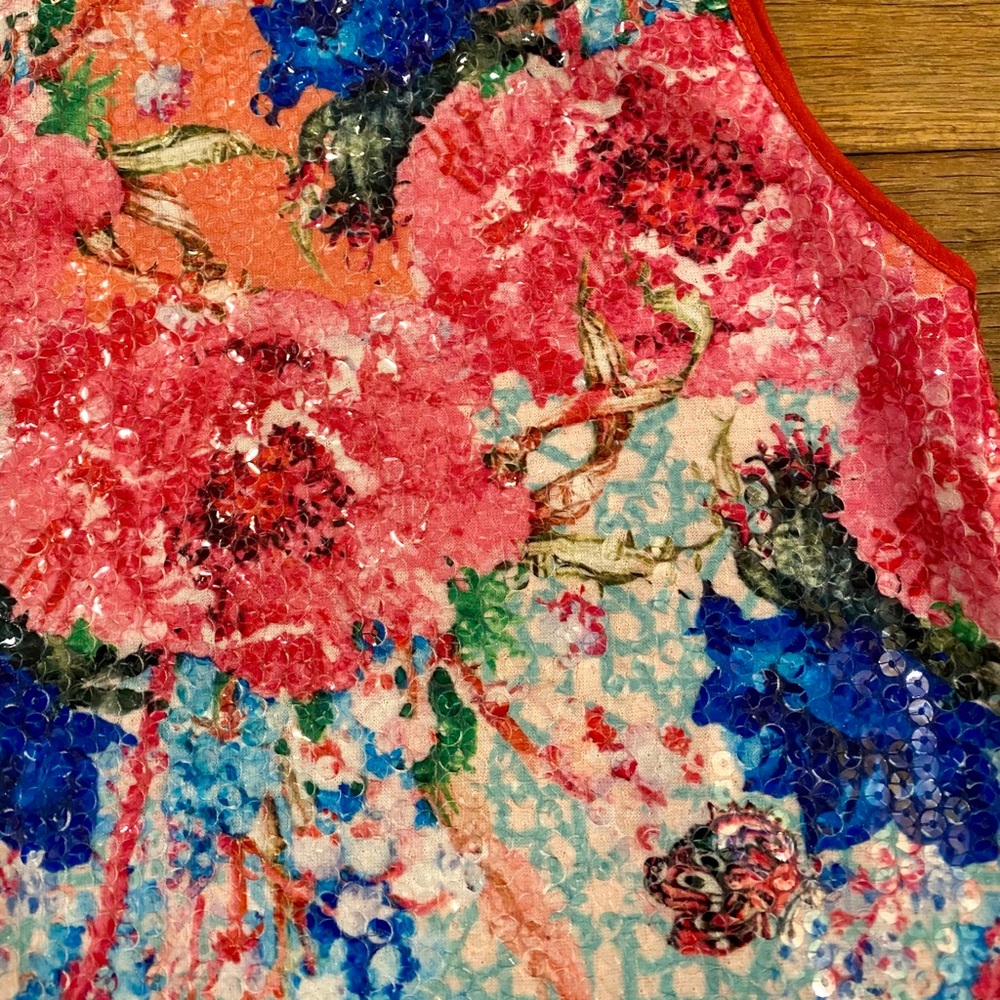 DREAM DAILY (Nordstrom) Sequin Floral Top NWT! - Picture 6 of 9